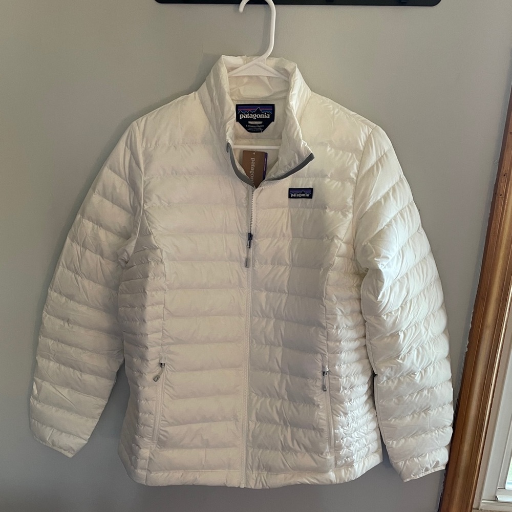 Patagonia Down Sweater Hoody - Birch White - Large